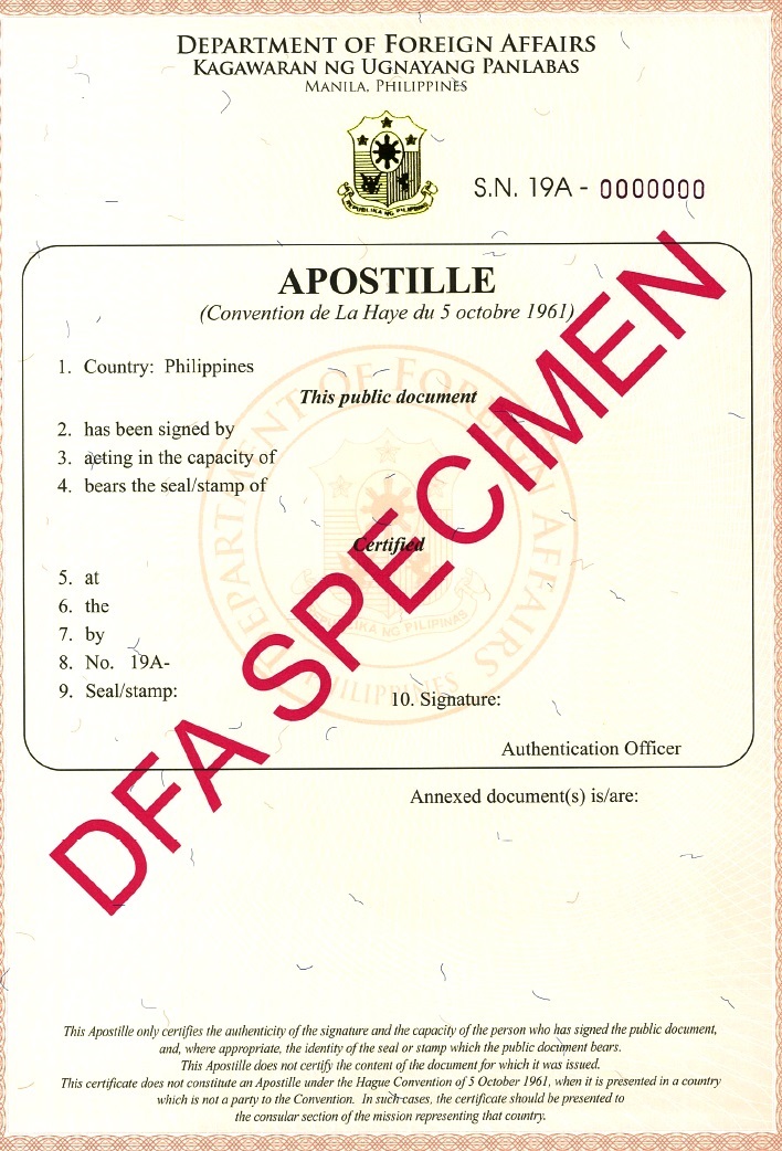 Apostille-specimen